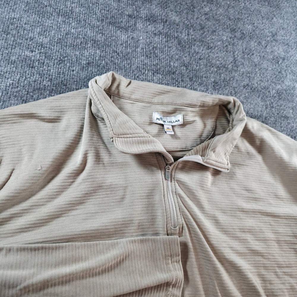Peter Millar Mens XL Pullover Long Sleeve 1/4 Zip Golf Shirt Casual‎